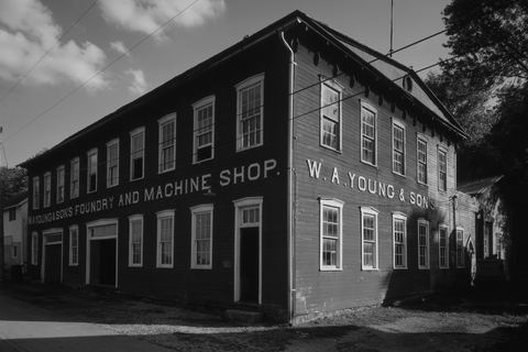 W. A. Young & Sons Foundry and Machine Shop, a nineteenth-century belt-driven machine shop in Rices Landing, Pennsylvania.